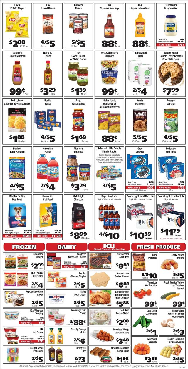 Grant's Supermarket Ad from 05/19/2021