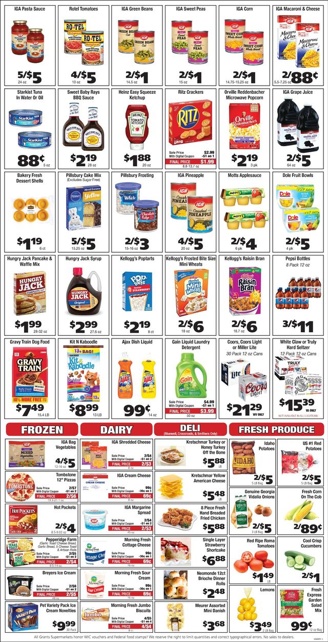 Grant's Supermarket Ad from 06/09/2021