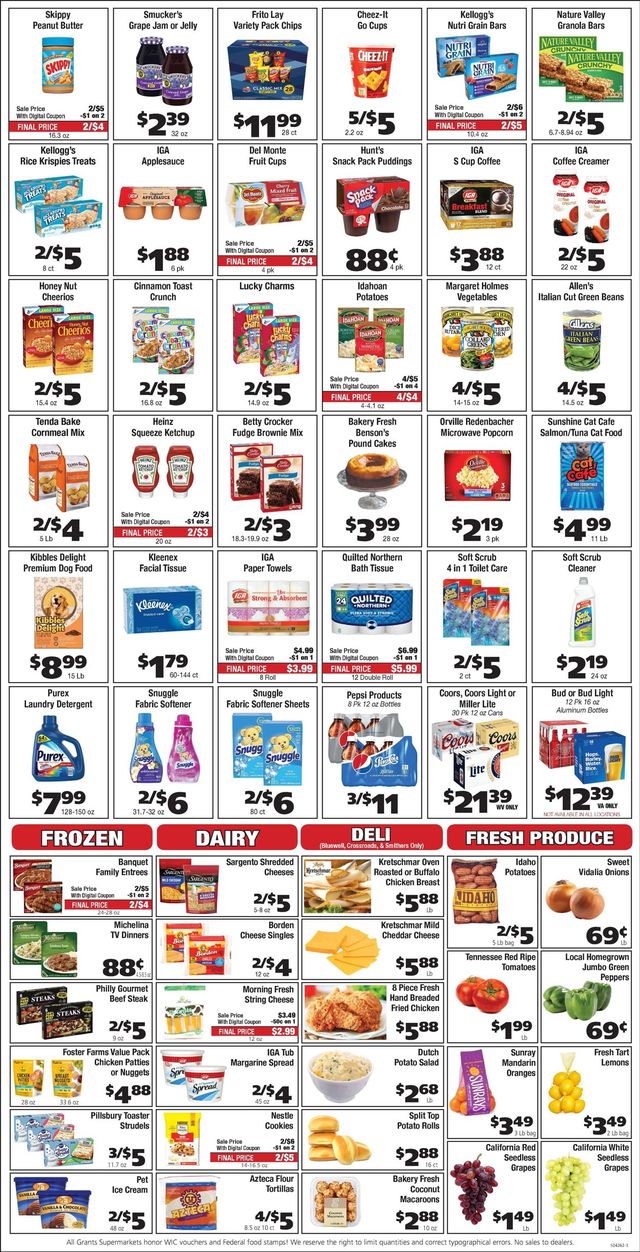 Grant's Supermarket Ad from 08/11/2021