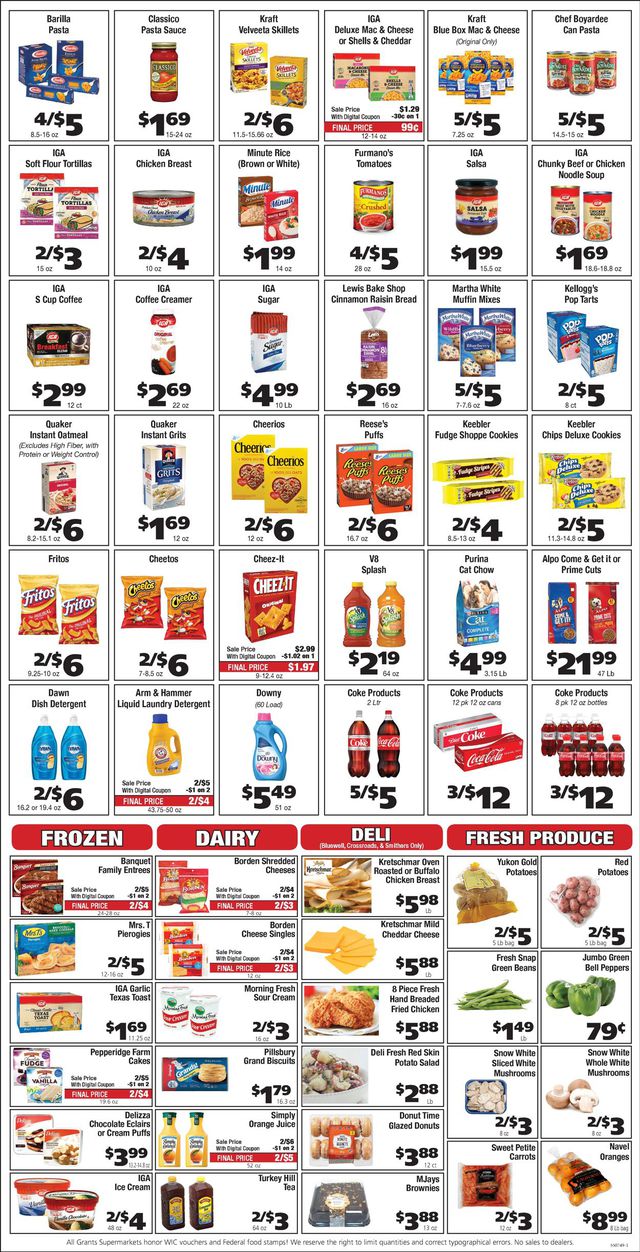 Grant's Supermarket Ad from 12/01/2021