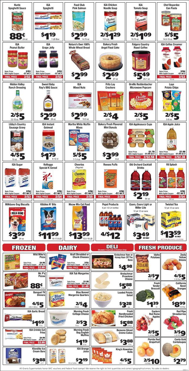 Grant's Supermarket Ad from 01/05/2022
