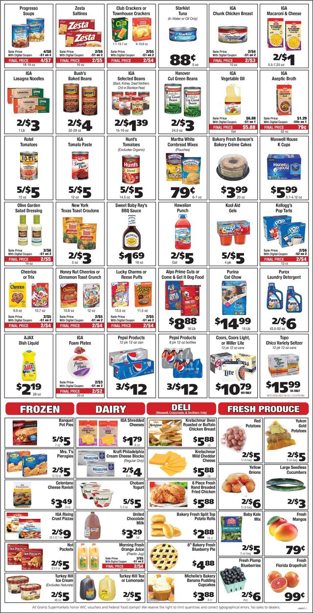 Grant's Supermarket Ad from 01/19/2022