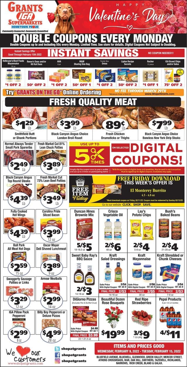 Grant's Supermarket Ad from 02/09/2022