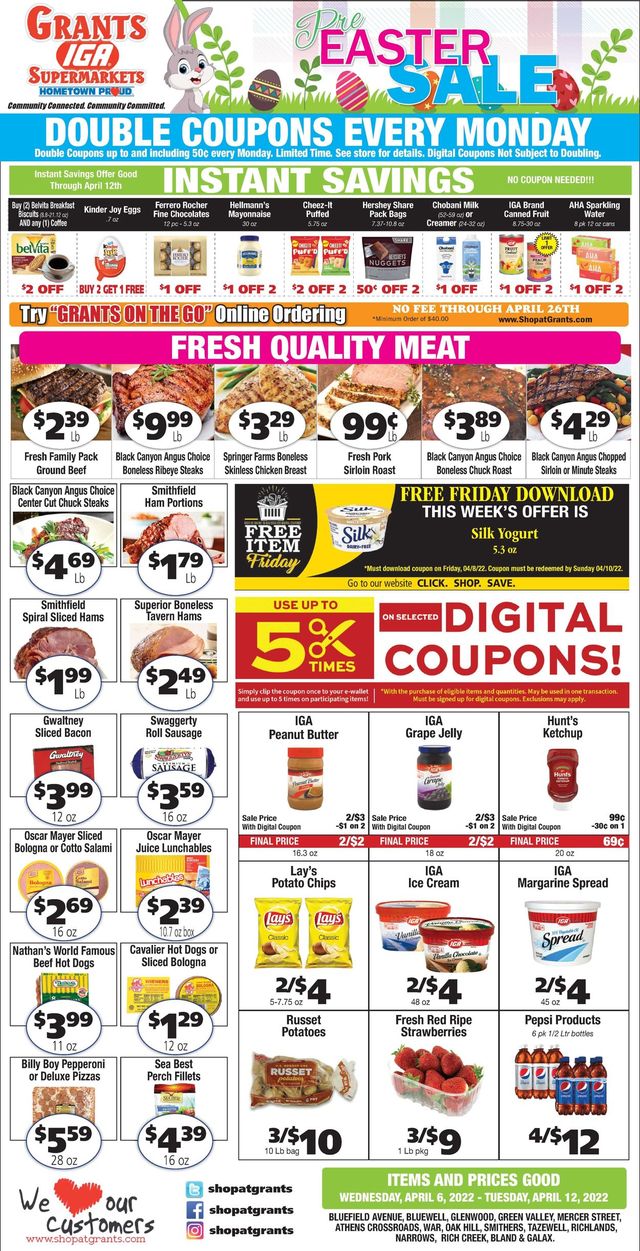 Grant's Supermarket Ad from 04/06/2022