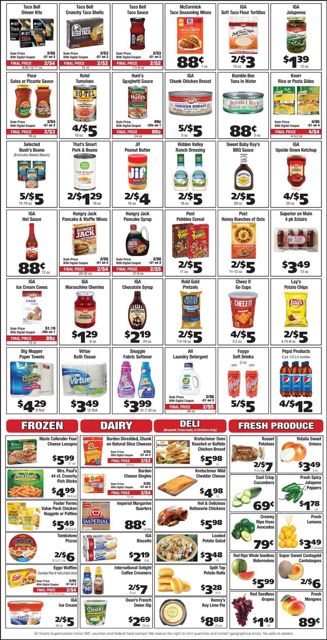 Grant's Supermarket Ad from 04/27/2022