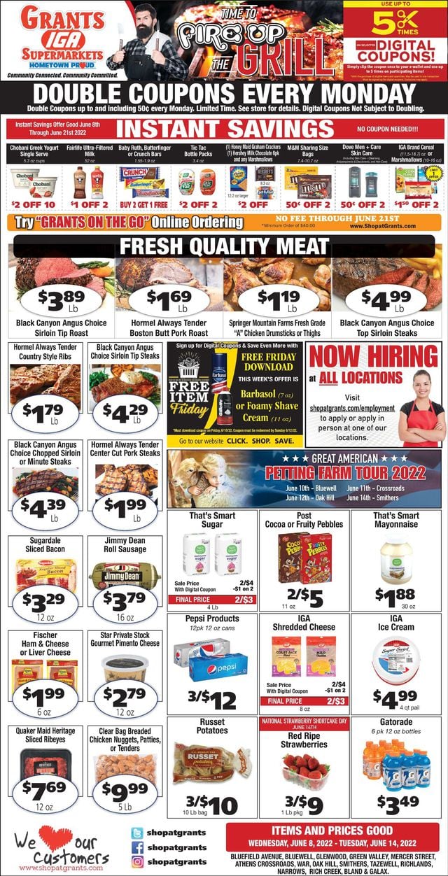Grant's Supermarket Ad from 06/08/2022