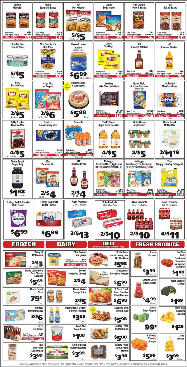 Grant's Supermarket Ad from 07/27/2022