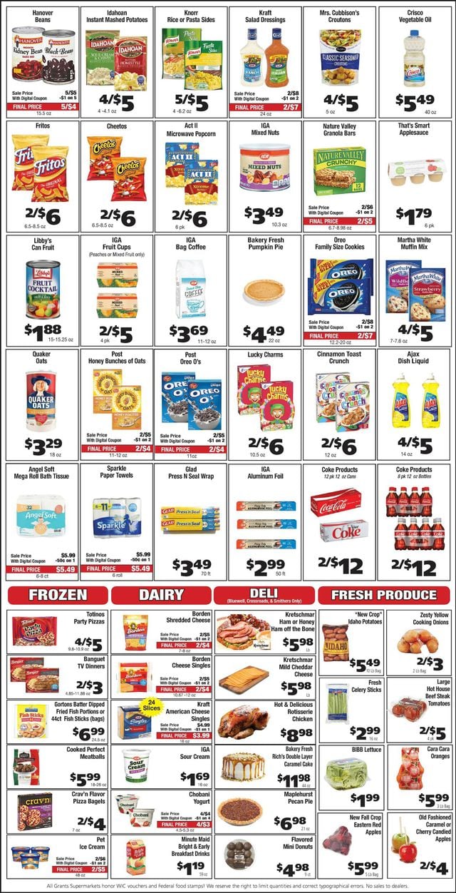 Grant's Supermarket Ad from 09/21/2022