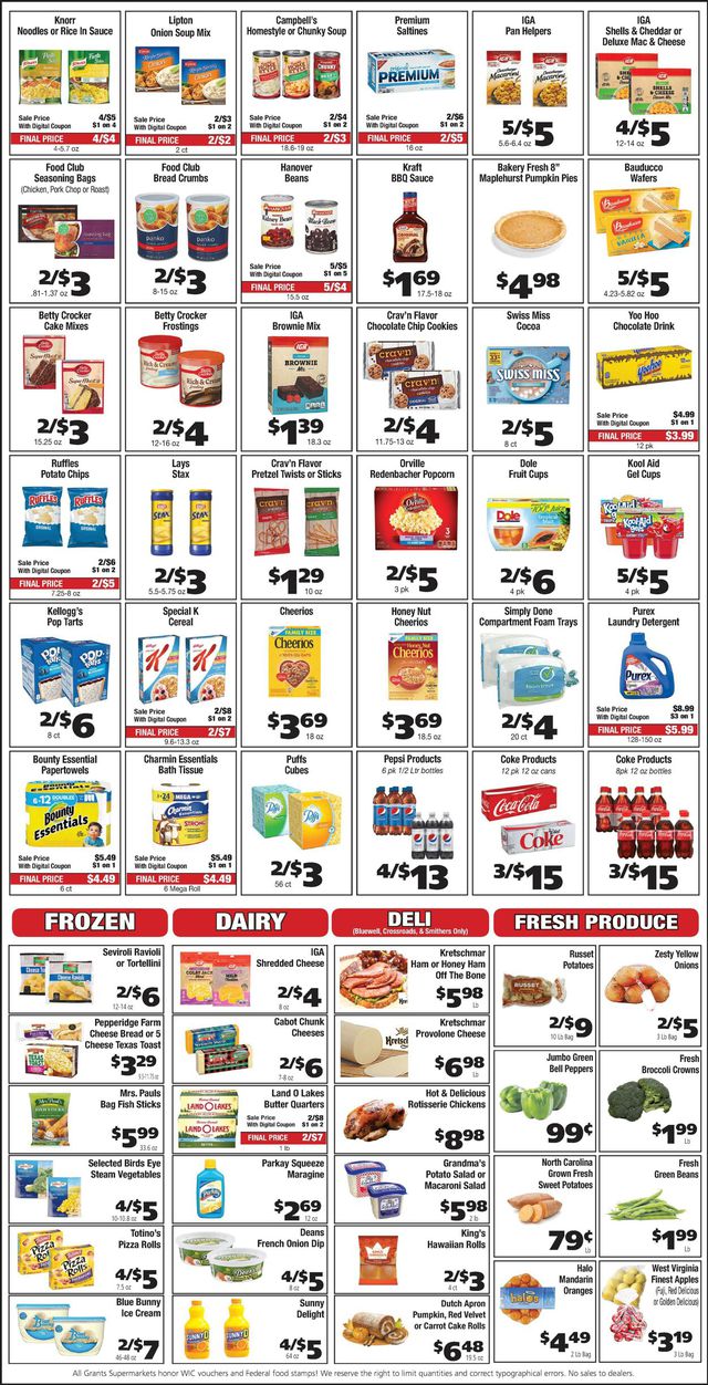 Grant's Supermarket Ad from 11/02/2022