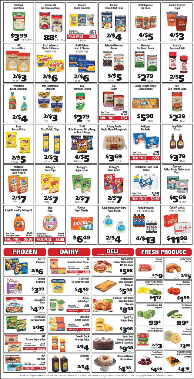 Grant's Supermarket Ad from 01/18/2023