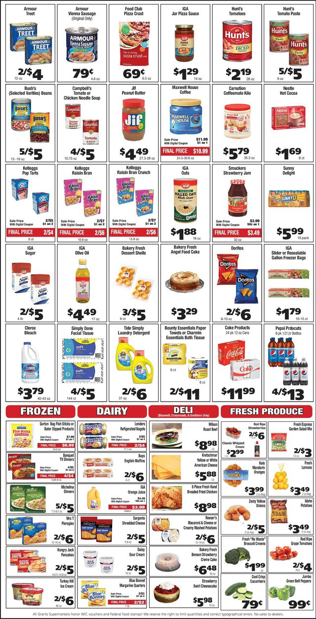 Grant's Supermarket Ad from 02/22/2023