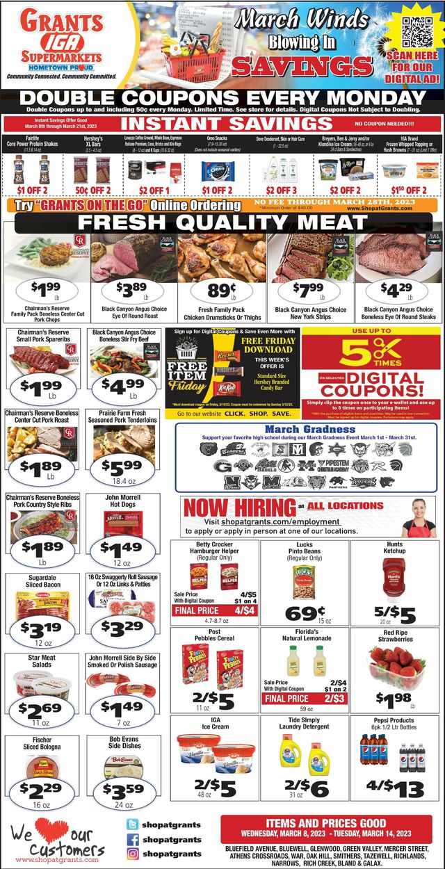 Grant's Supermarket Ad from 03/08/2023