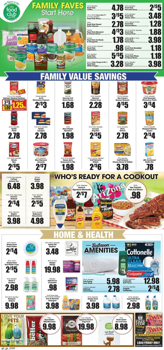 Grant's Supermarket Ad from 03/25/2023