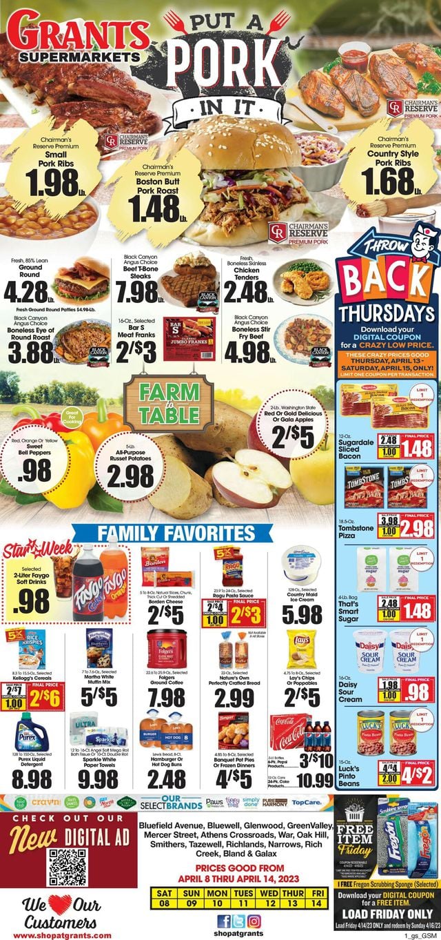 Grant's Supermarket Ad from 04/08/2023