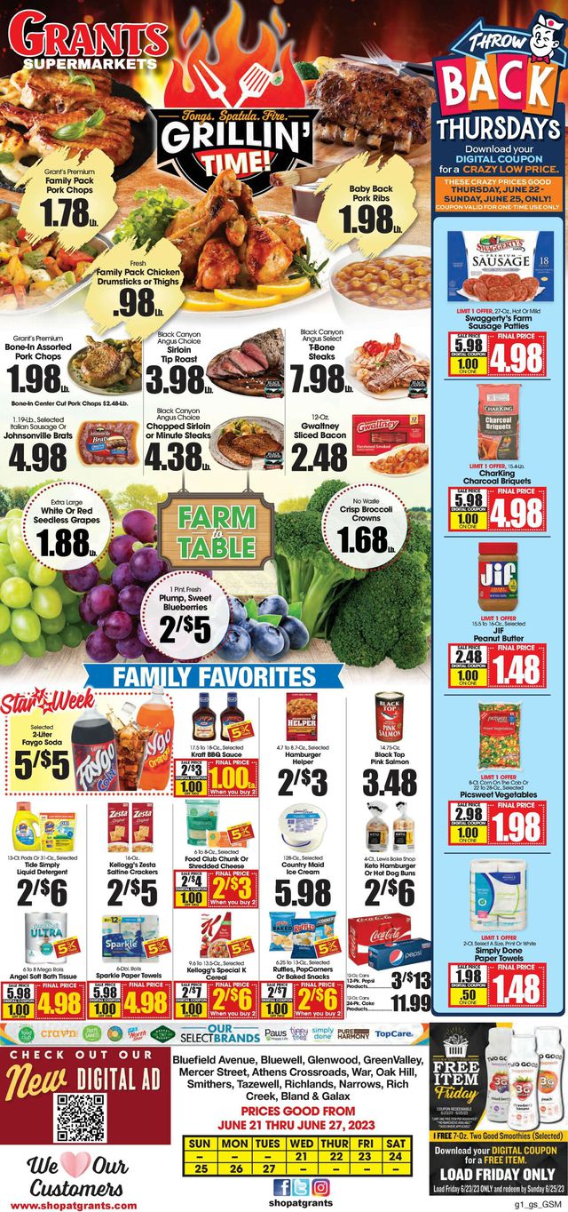 Grant's Supermarket Ad from 06/21/2023
