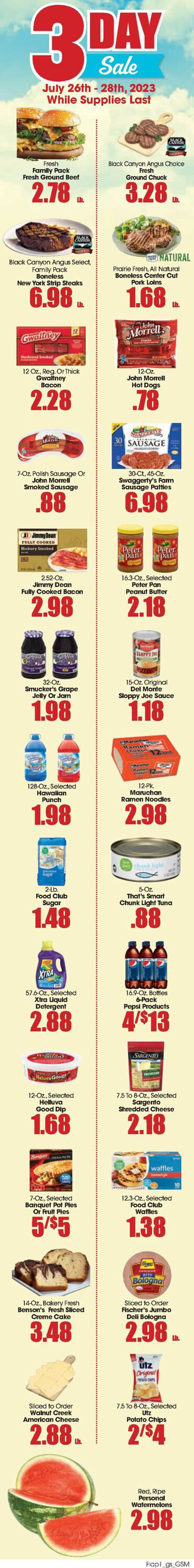 Grant's Supermarket Ad from 07/26/2023