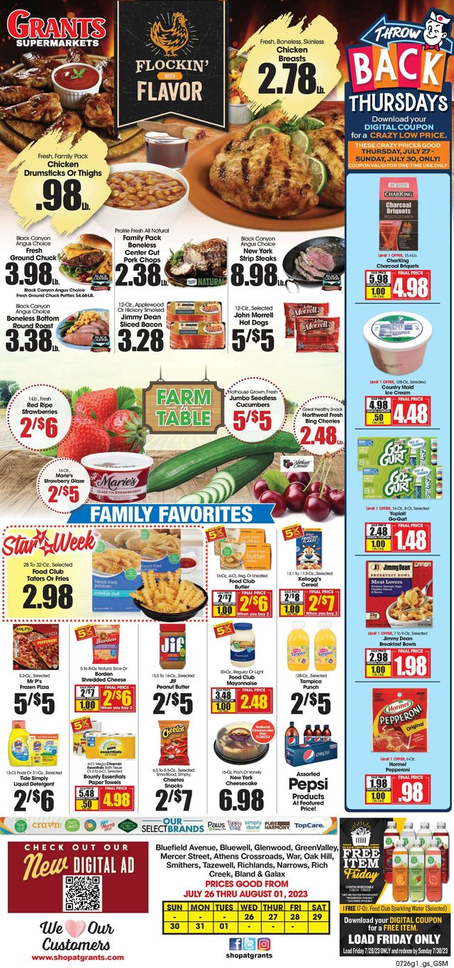 Grant's Supermarket Ad from 07/26/2023
