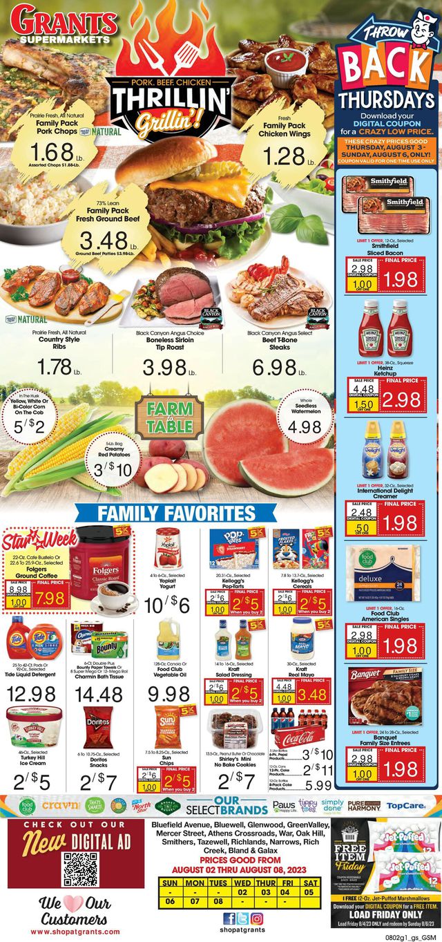 Grant's Supermarket Ad from 08/02/2023