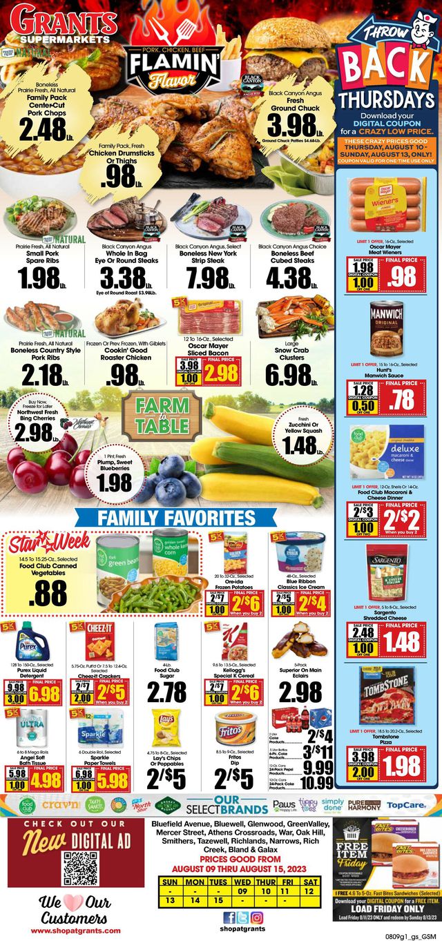 Grant's Supermarket Ad from 08/09/2023