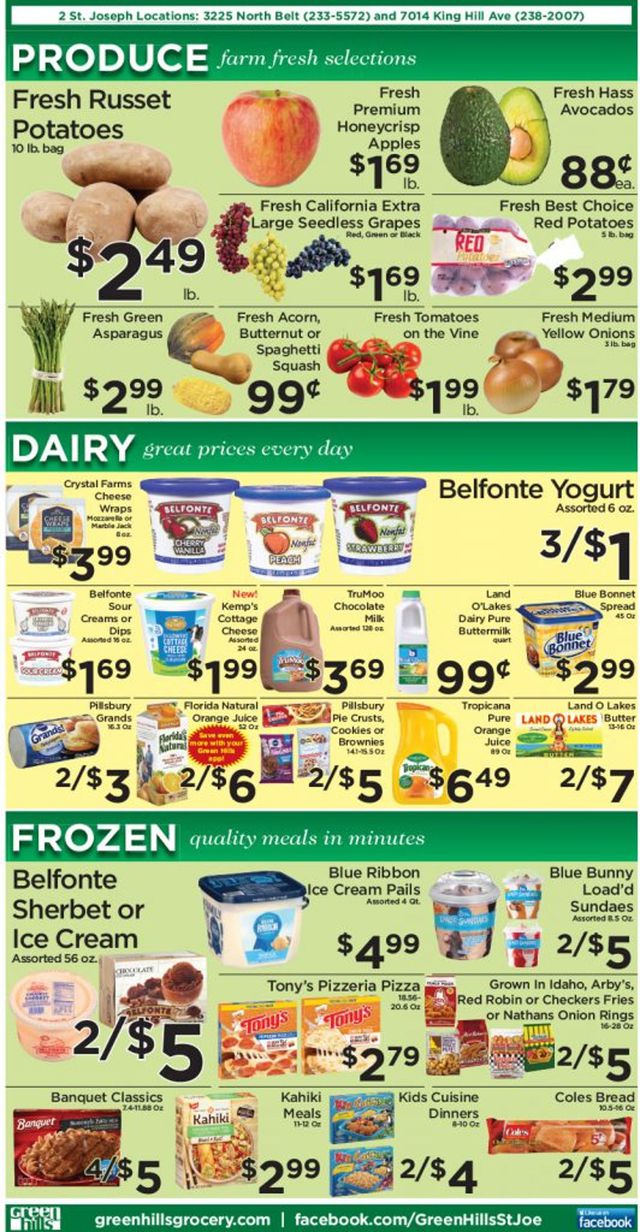 Green Hills Grocery Ad from 10/14/2020
