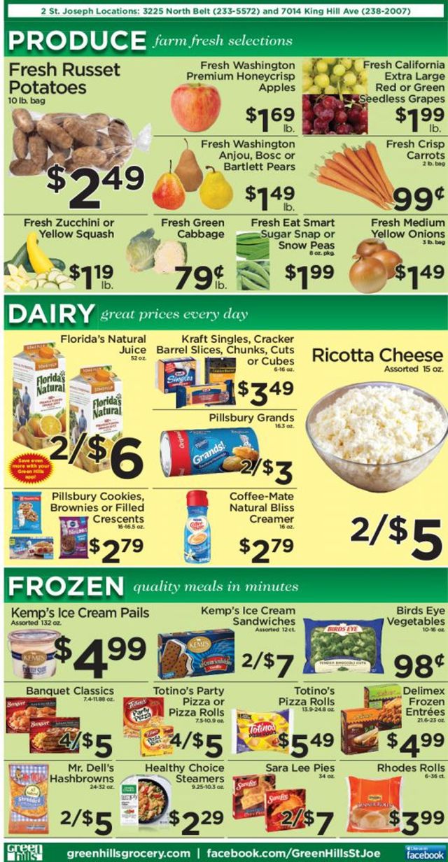 Green Hills Grocery Ad from 11/11/2020