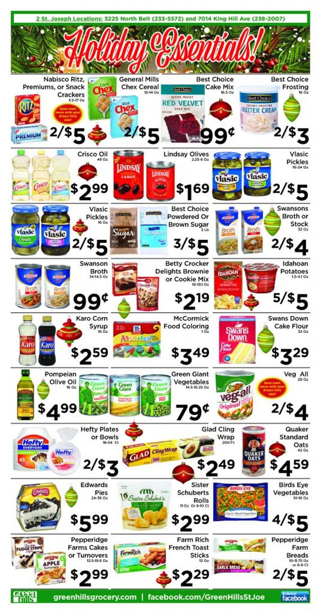 Green Hills Grocery Ad from 12/16/2020