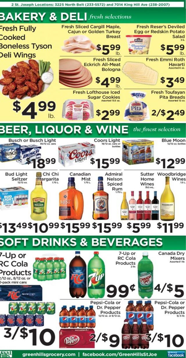Green Hills Grocery Ad from 12/30/2020