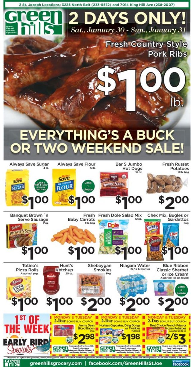 Green Hills Grocery Ad from 01/27/2021