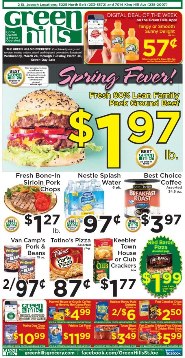Green Hills Grocery Ad from 03/24/2021