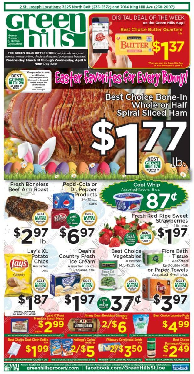 Green Hills Grocery Ad from 03/31/2021