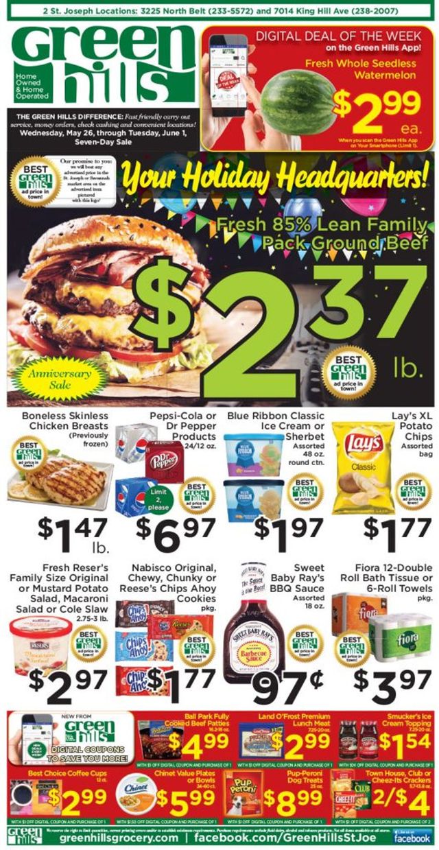 Green Hills Grocery Ad from 05/26/2021