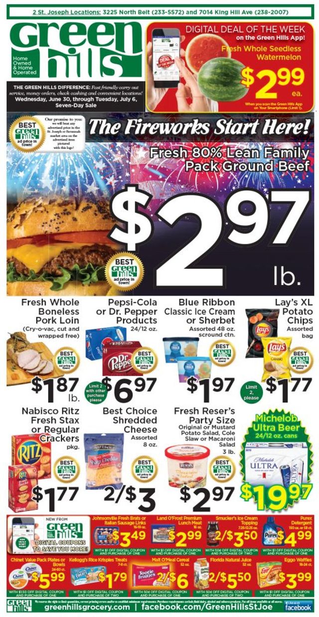 Green Hills Grocery Ad from 06/30/2021