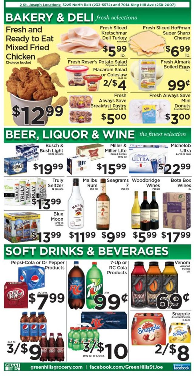 Green Hills Grocery Ad from 07/21/2021
