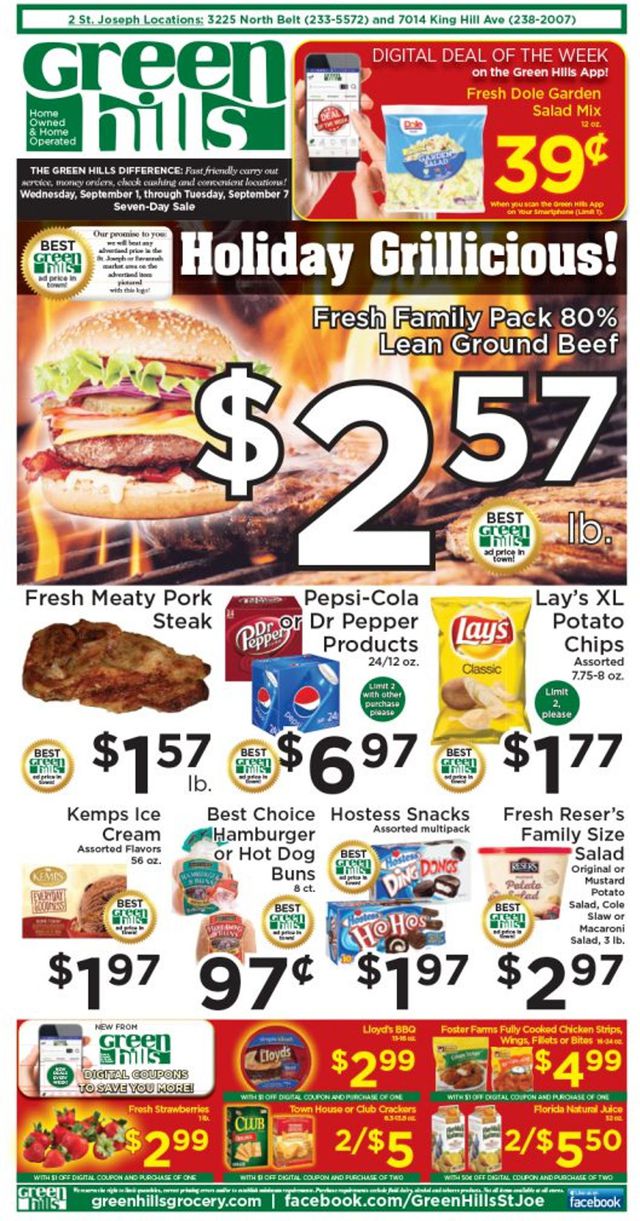Green Hills Grocery Ad from 09/01/2021