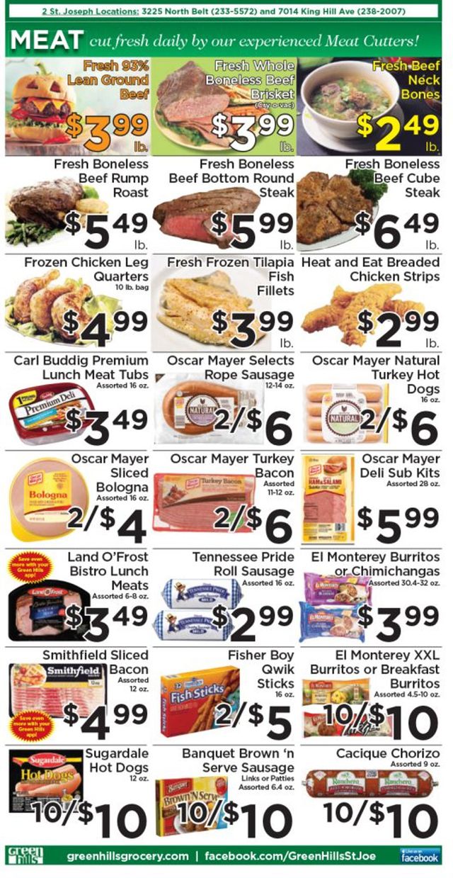 Green Hills Grocery Ad from 10/20/2021