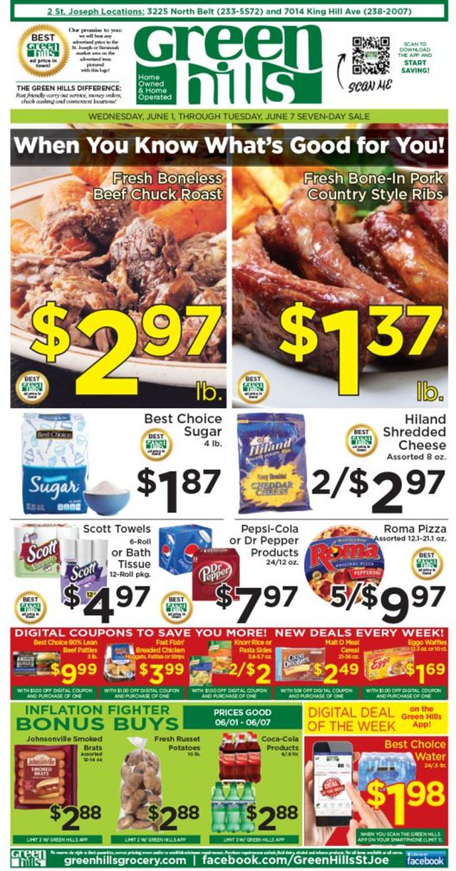 Green Hills Grocery Ad from 06/01/2022
