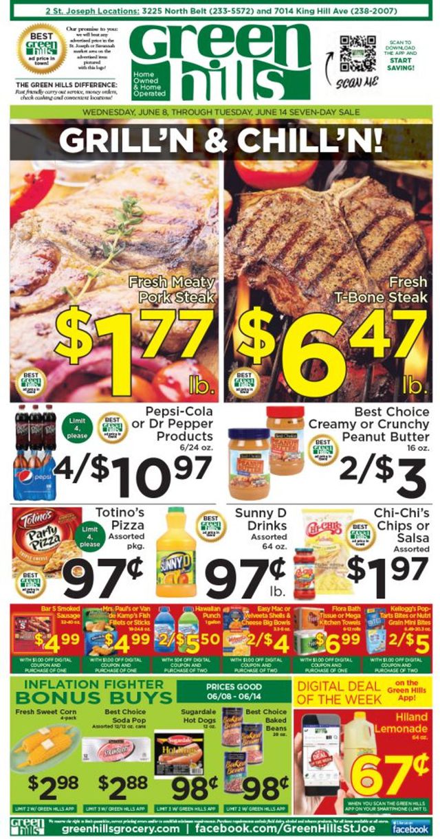 Green Hills Grocery Ad from 06/08/2022