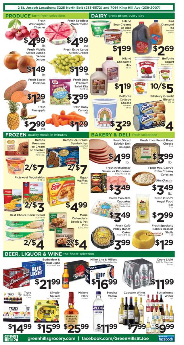 Green Hills Grocery Ad from 07/06/2022