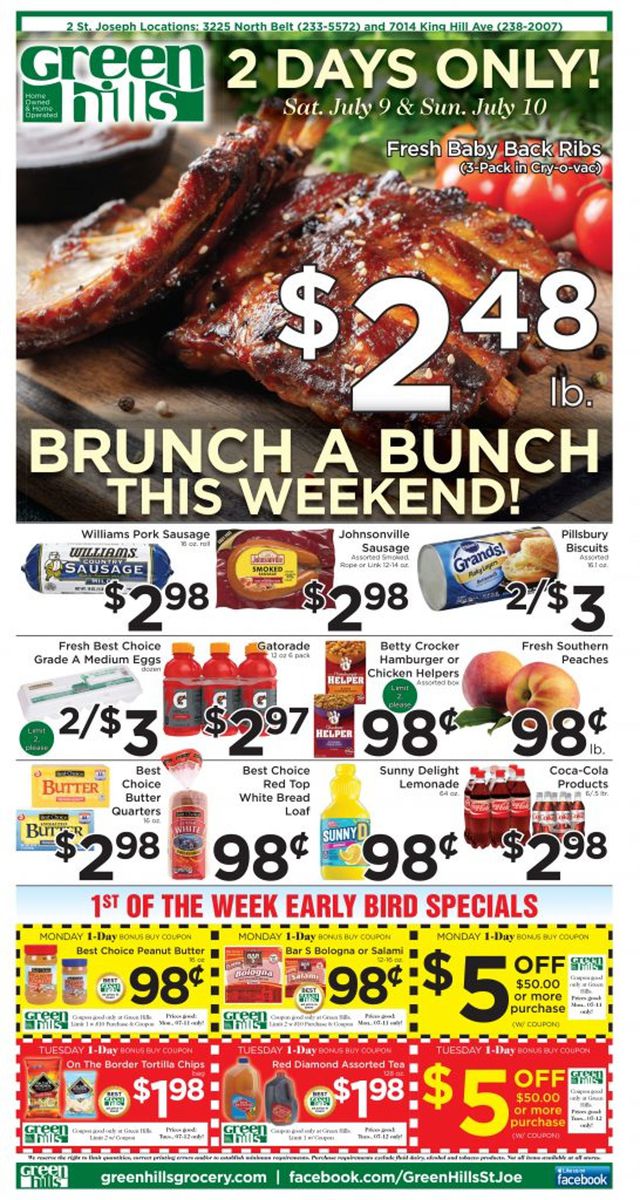 Green Hills Grocery Ad from 07/06/2022