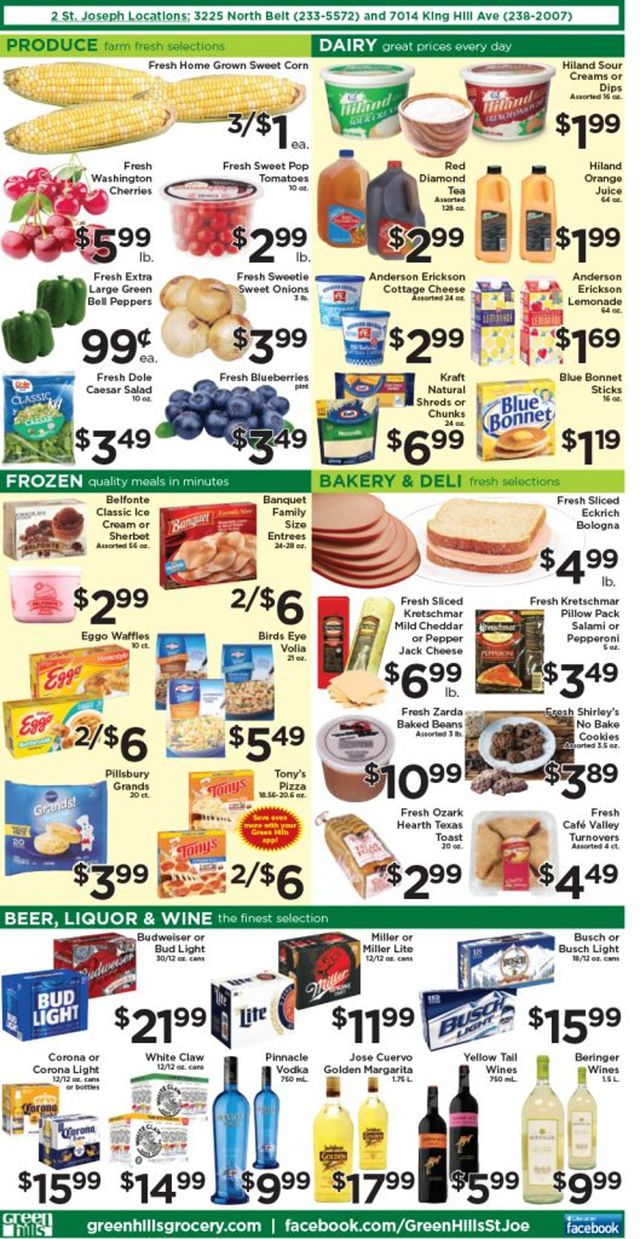 Green Hills Grocery Ad from 07/27/2022