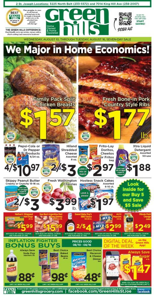Green Hills Grocery Ad from 08/10/2022