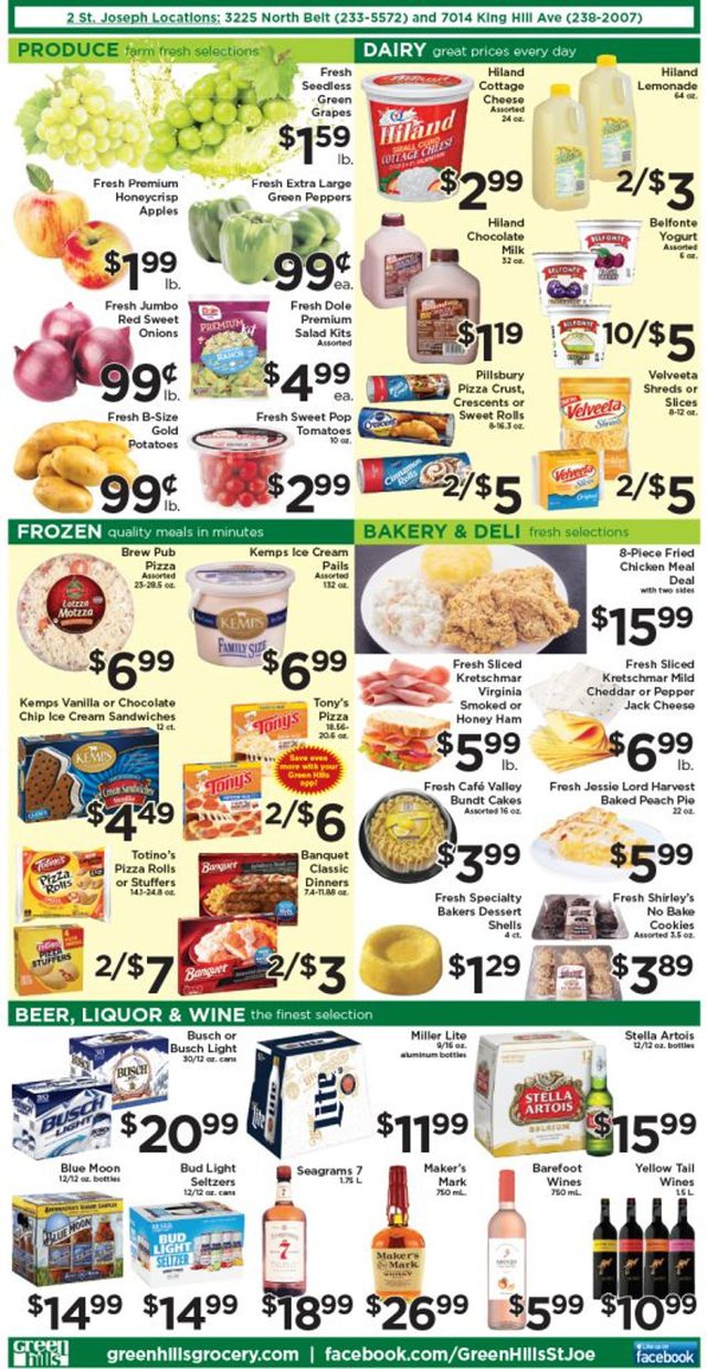 Green Hills Grocery Ad from 08/24/2022