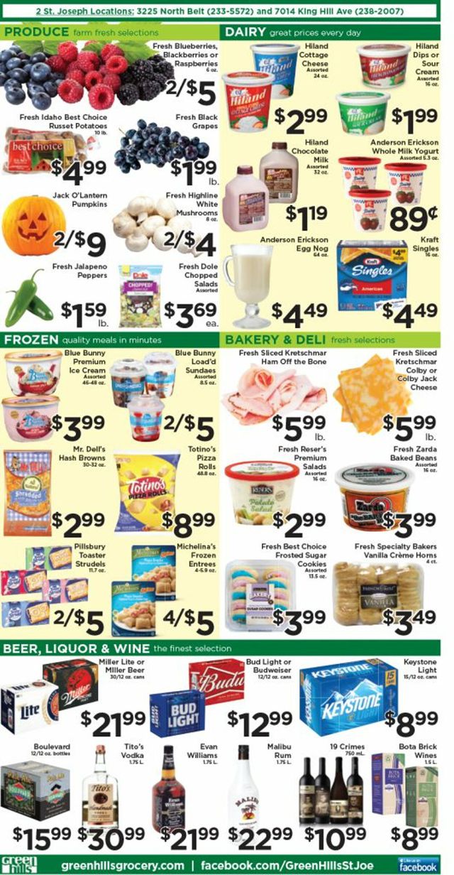 Green Hills Grocery Ad from 10/12/2022