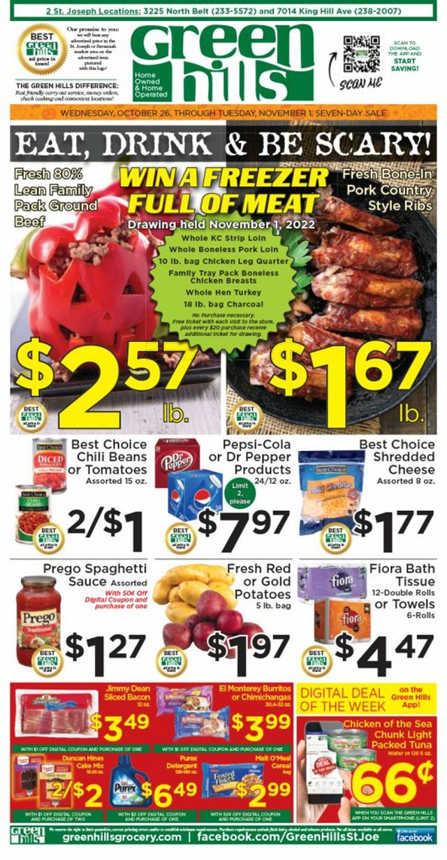 Green Hills Grocery Ad from 10/26/2022