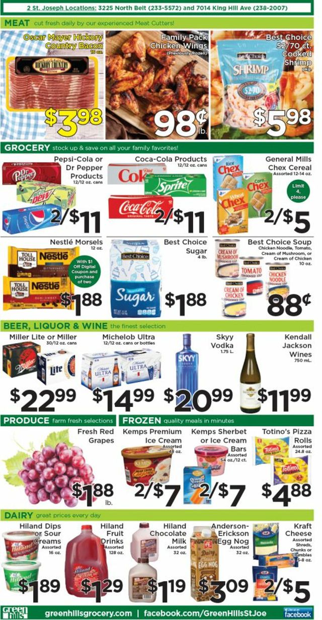 Green Hills Grocery Ad from 11/25/2022