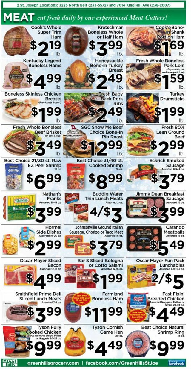 Green Hills Grocery Ad from 12/21/2022