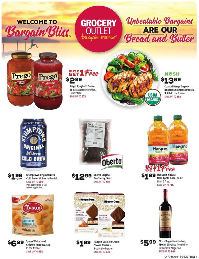 Grocery Outlet Ad from 07/31/2019