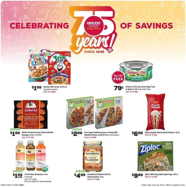 Grocery Outlet Ad from 08/18/2021