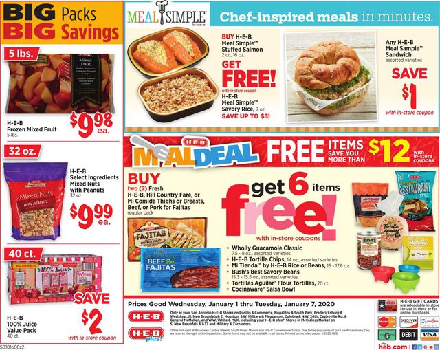 H-E-B Ad from 01/01/2020