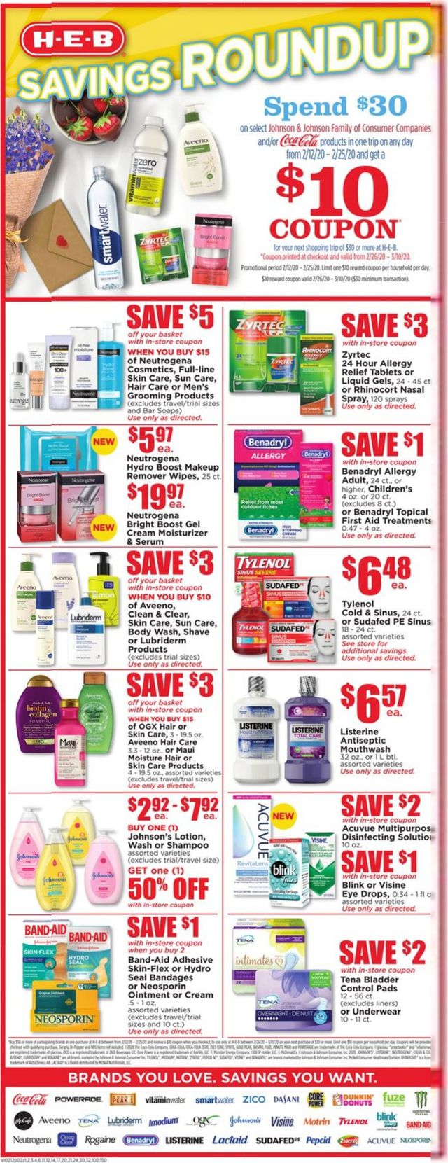 H-E-B Ad from 02/12/2020